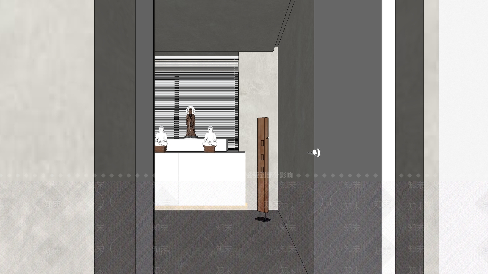 现代家居禅室SU模型下载【ID:499692975】