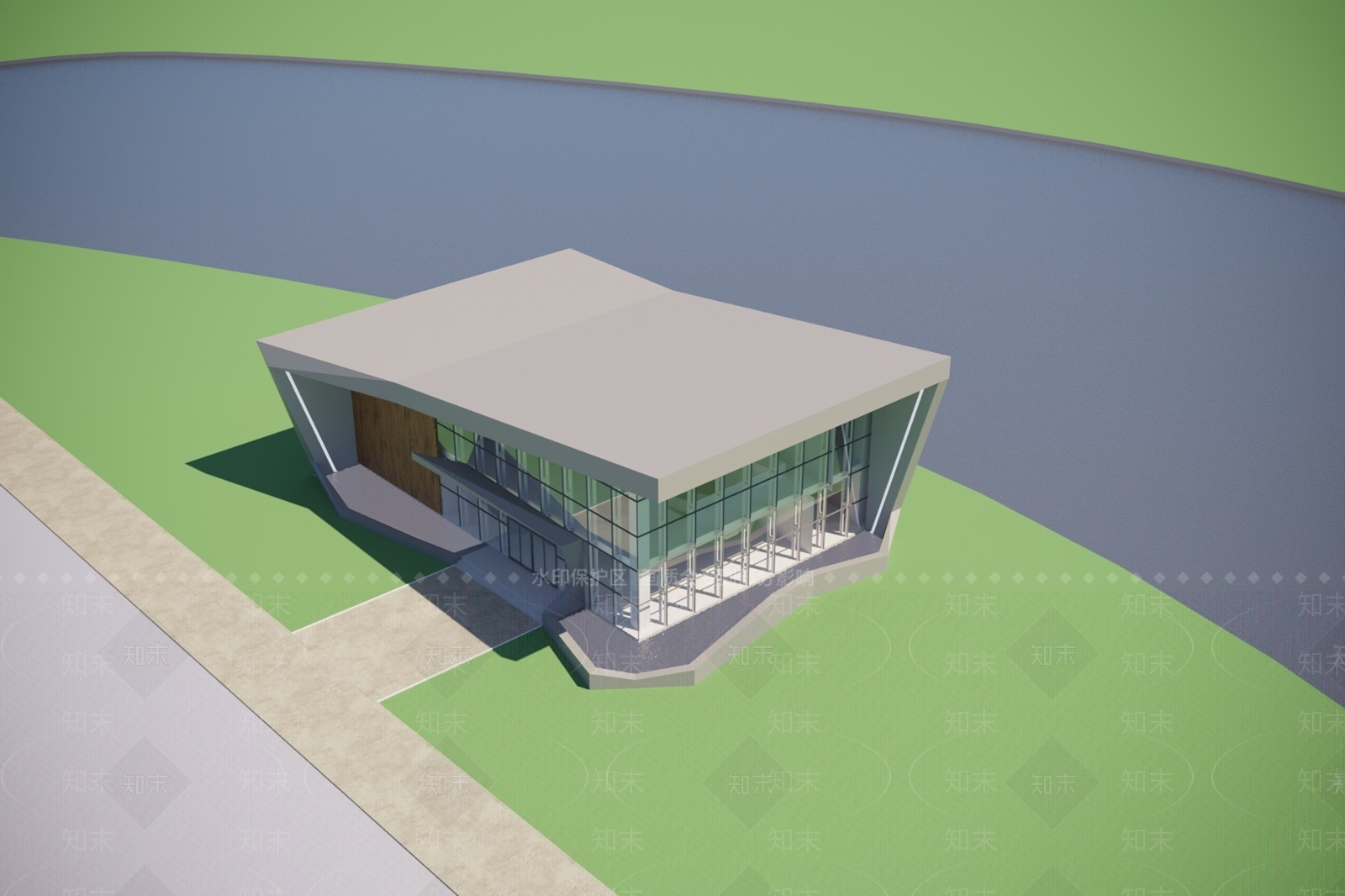 现代售楼部3D模型下载【ID:599171408】