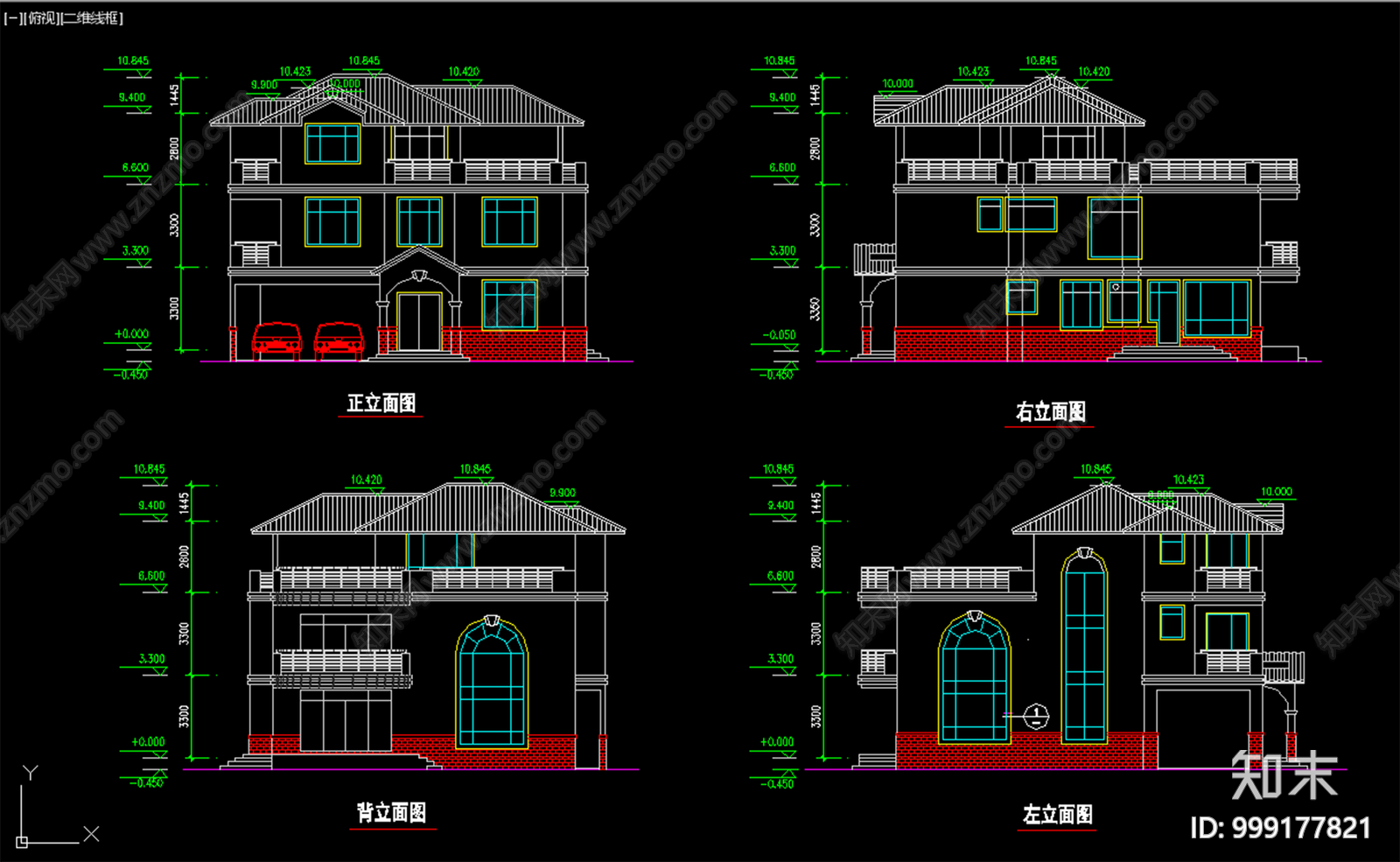 某独立别墅建筑cad施工图下载【ID:999177821】