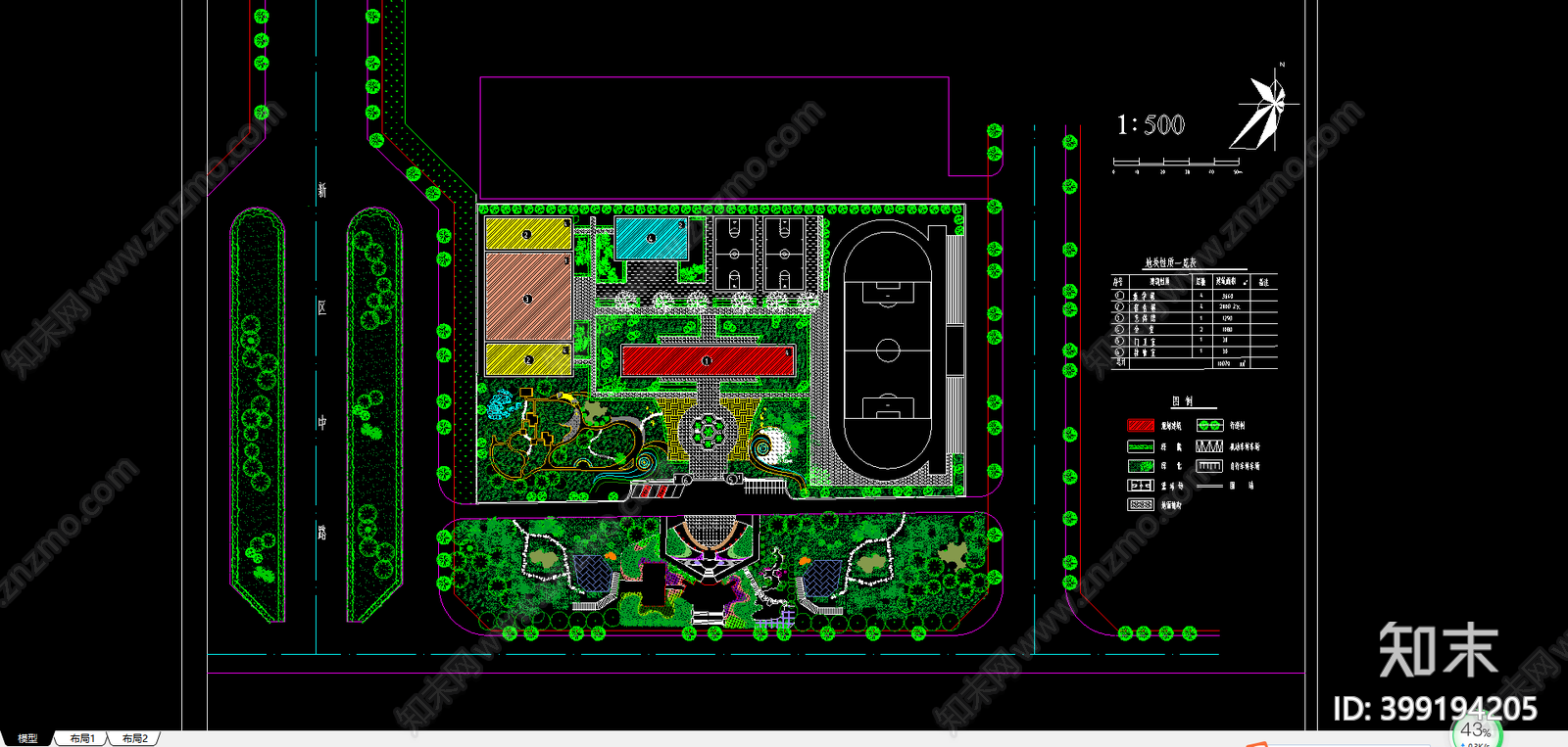 某校园cad施工图下载【ID:399194205】