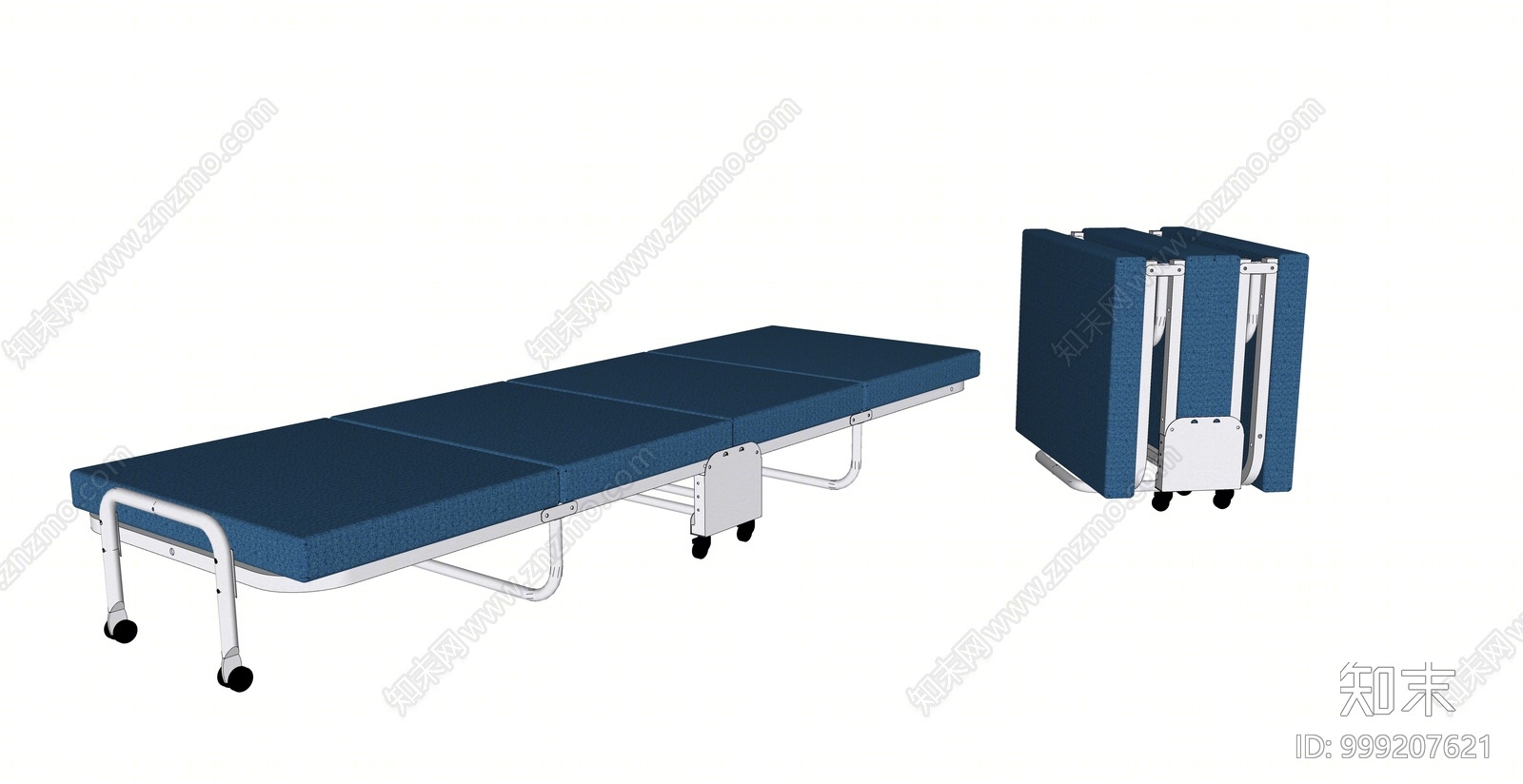 现代午休床SU模型下载【ID:999207621】