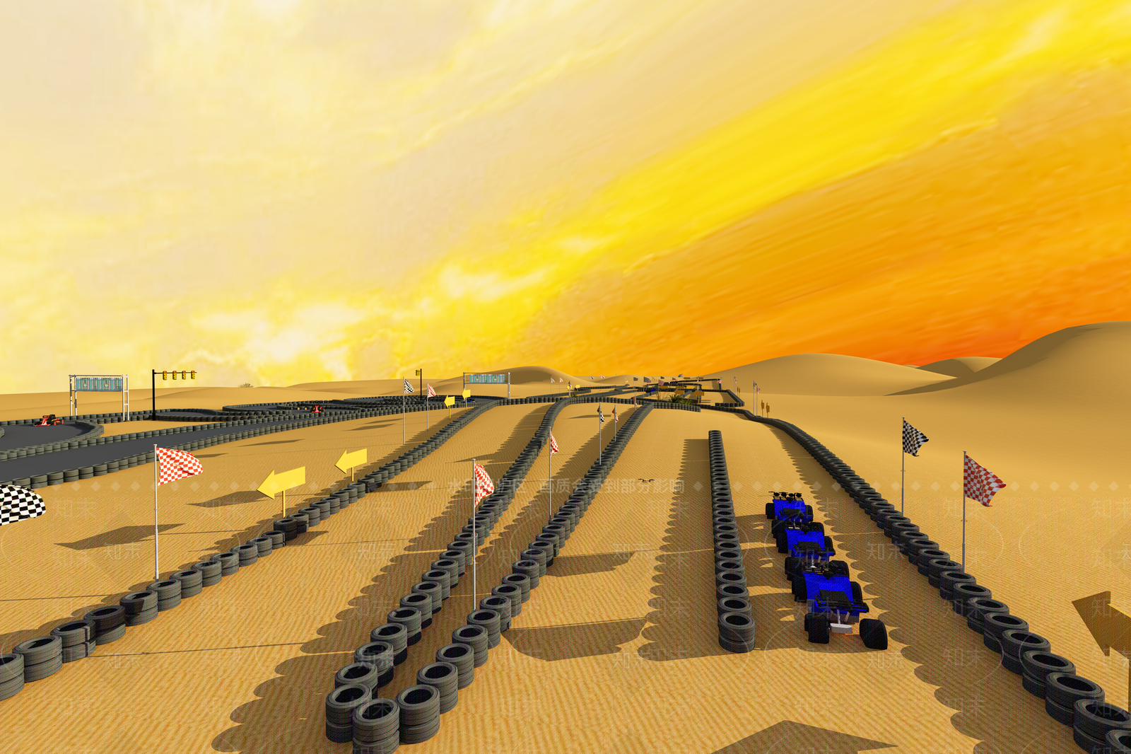 现代沙漠卡丁车3D模型下载【ID:999208904】