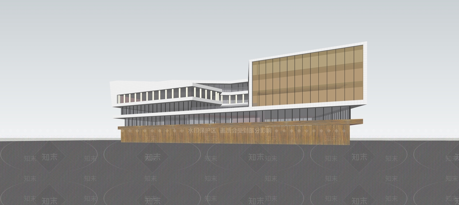 现代其他文化场馆SU模型下载【ID:599214171】