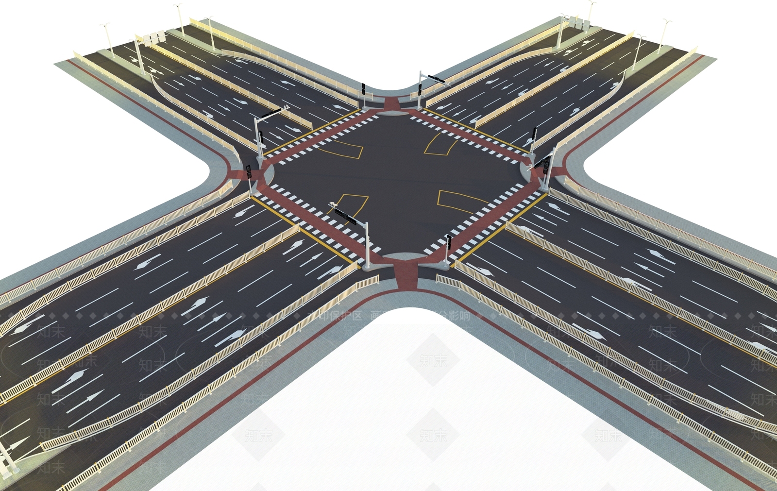 现代城市道路交通设计SU模型下载【ID:799221360】