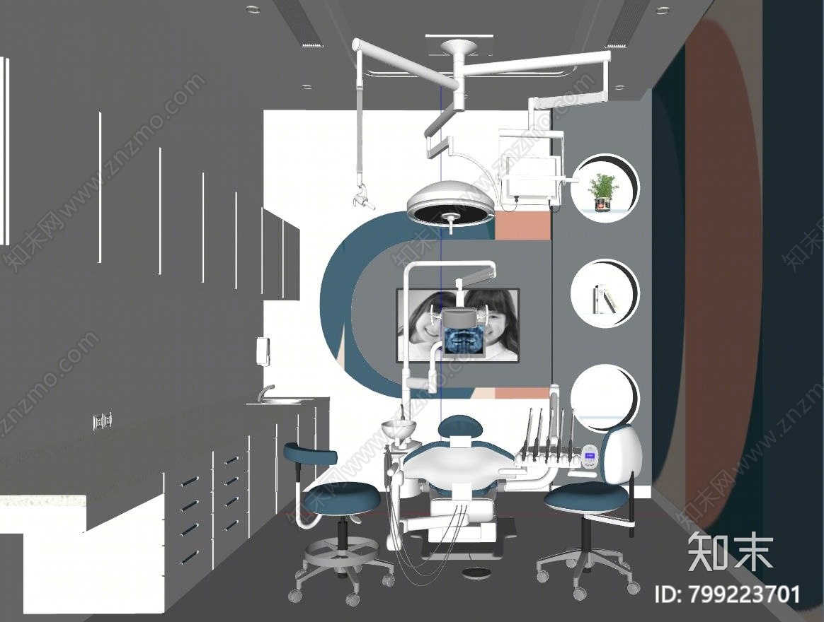 现代门诊室SU模型下载【ID:799223701】