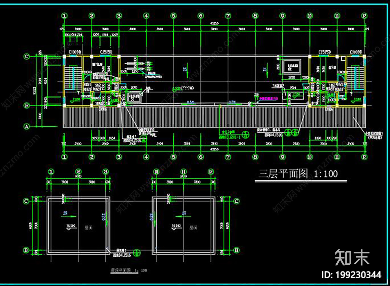 动物医院建筑cad施工图下载【ID:199230344】