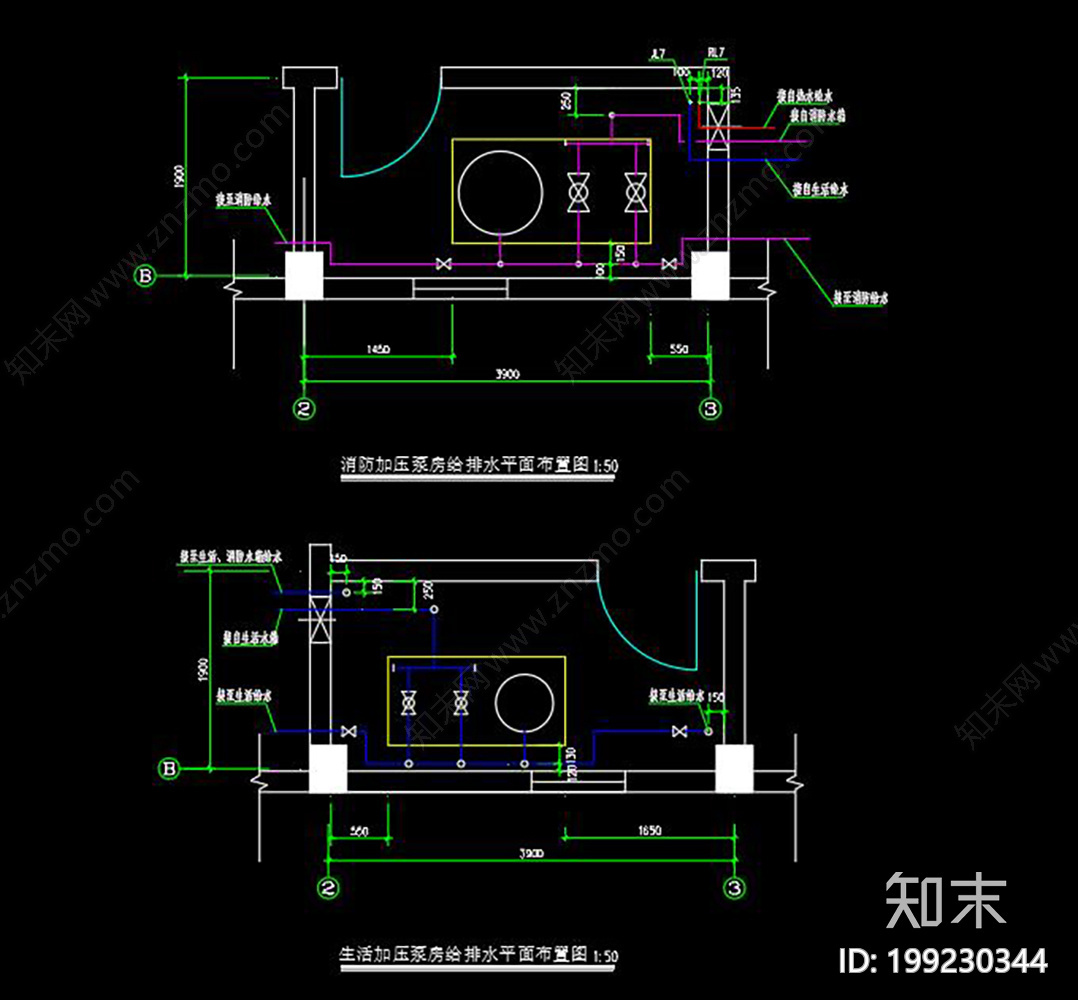 动物医院建筑cad施工图下载【ID:199230344】