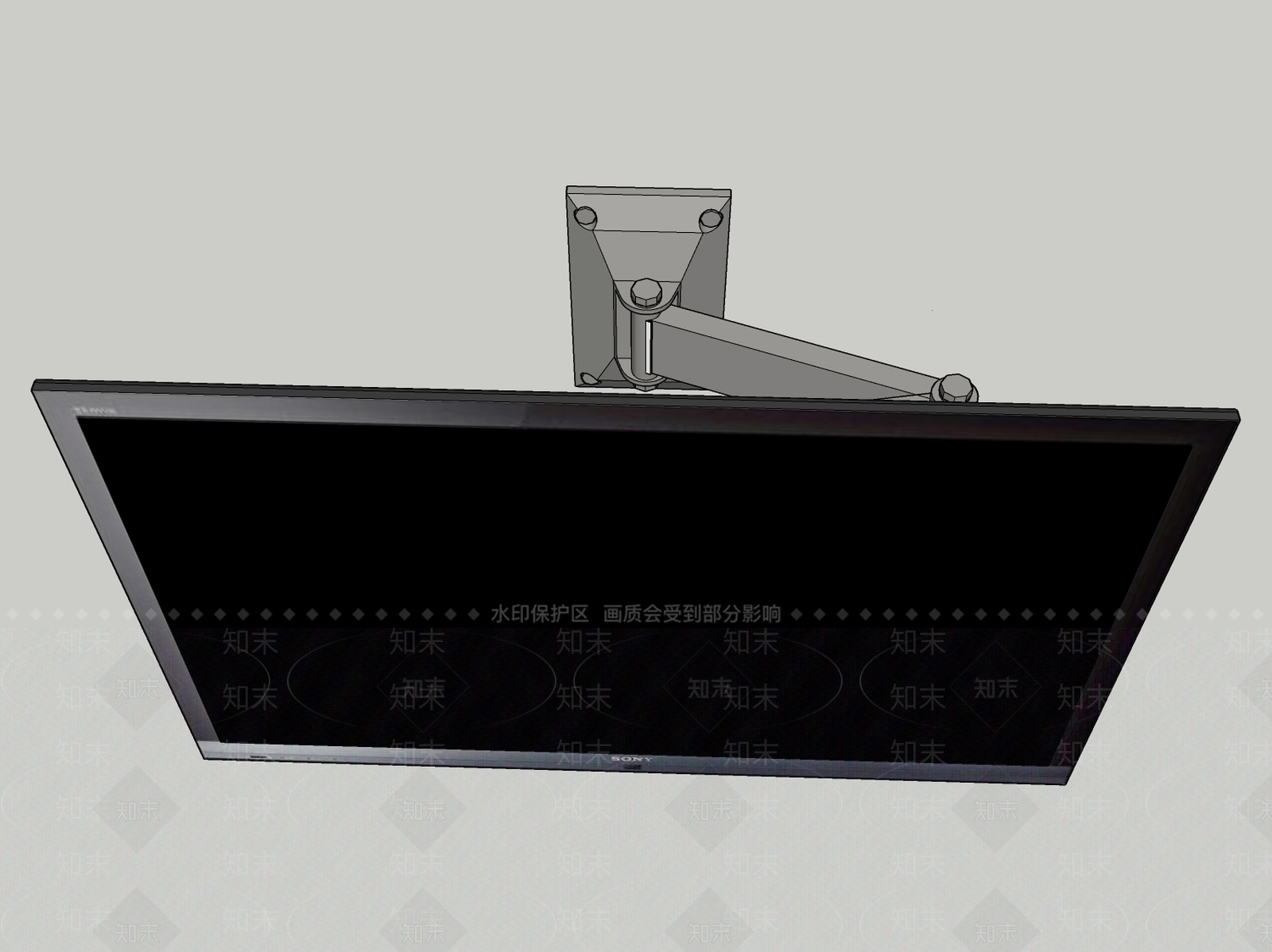 现代壁挂式电视SU模型下载【ID:699231957】