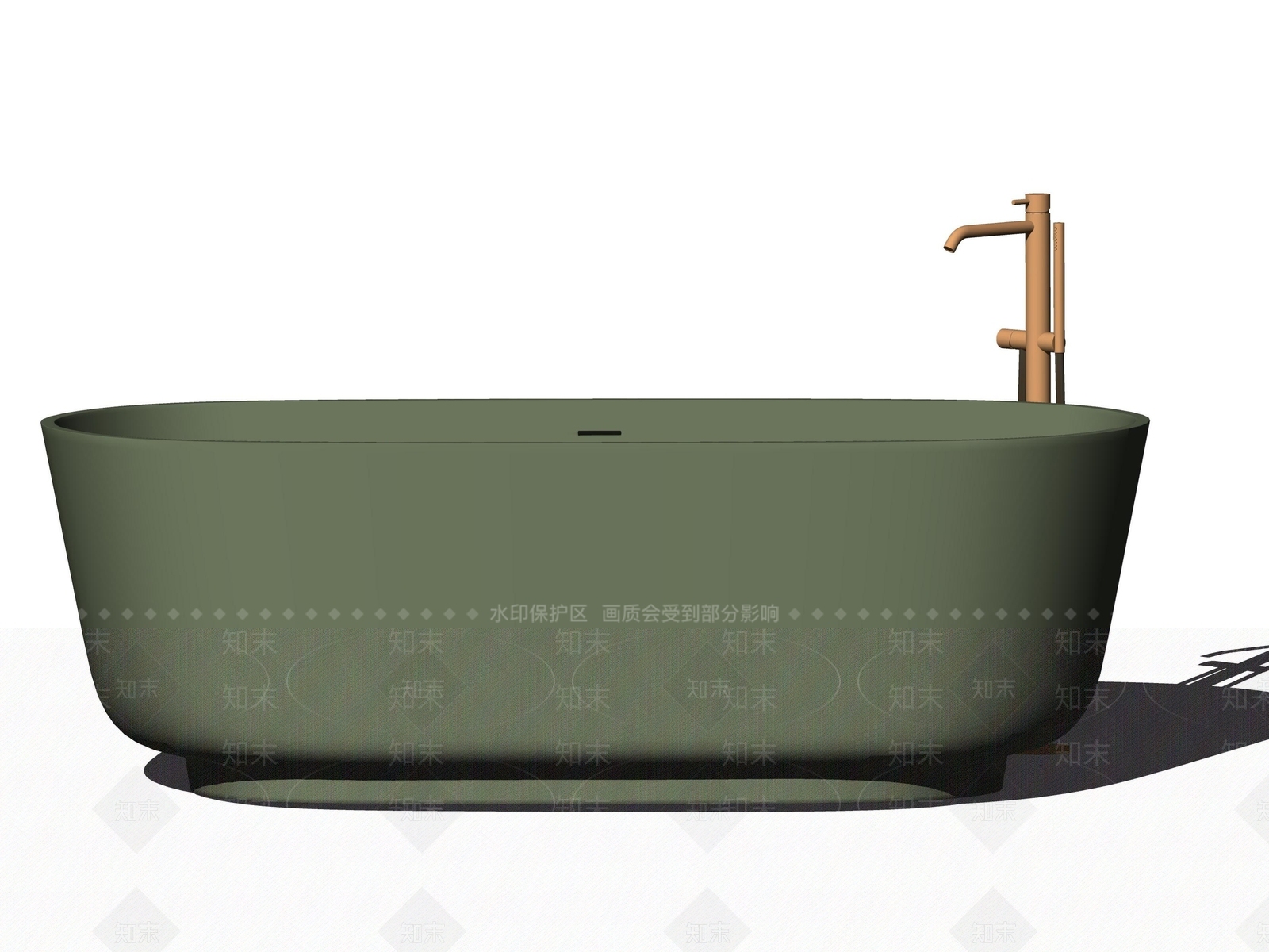 现代浴缸SU模型下载【ID:799233218】