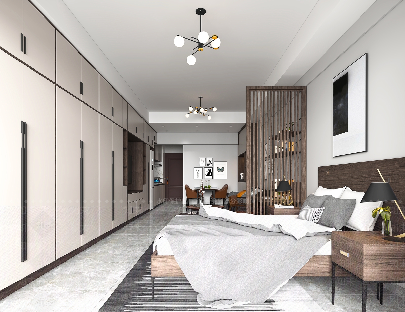 现代单身公寓3D模型下载【ID:999257724】