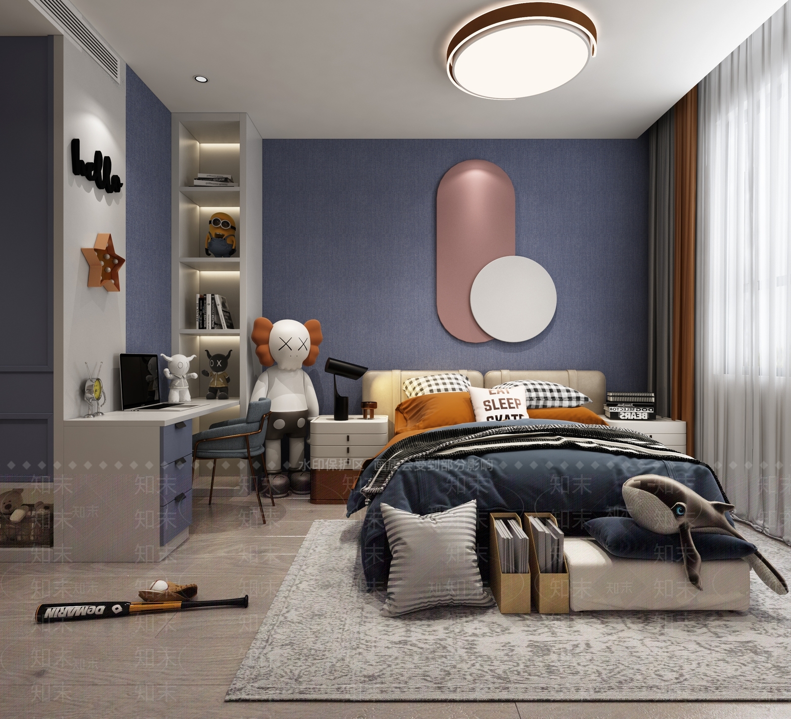 现代儿童房3D模型下载【ID:799279194】