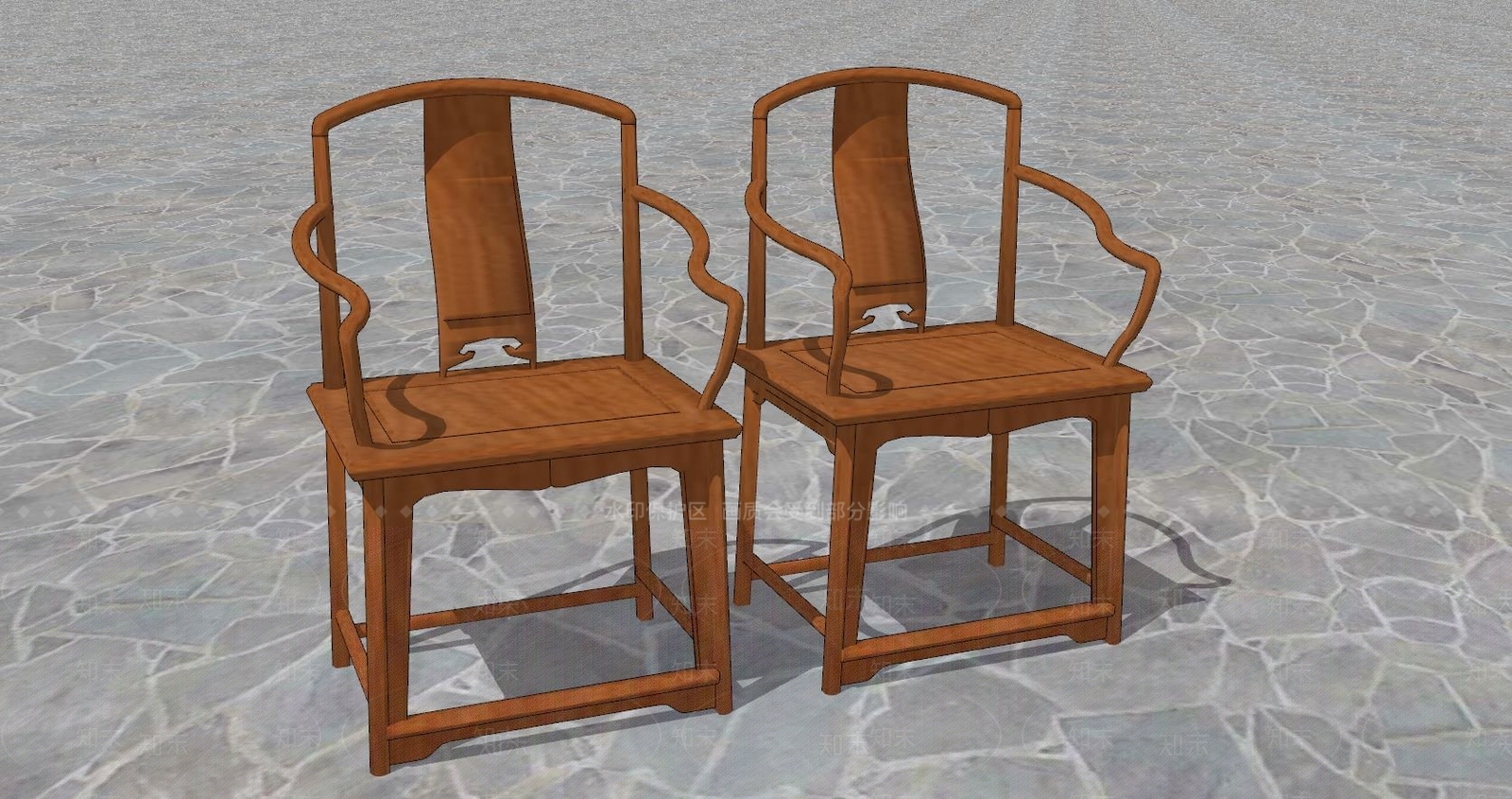 中式圈椅SU模型下载【ID:199280746】