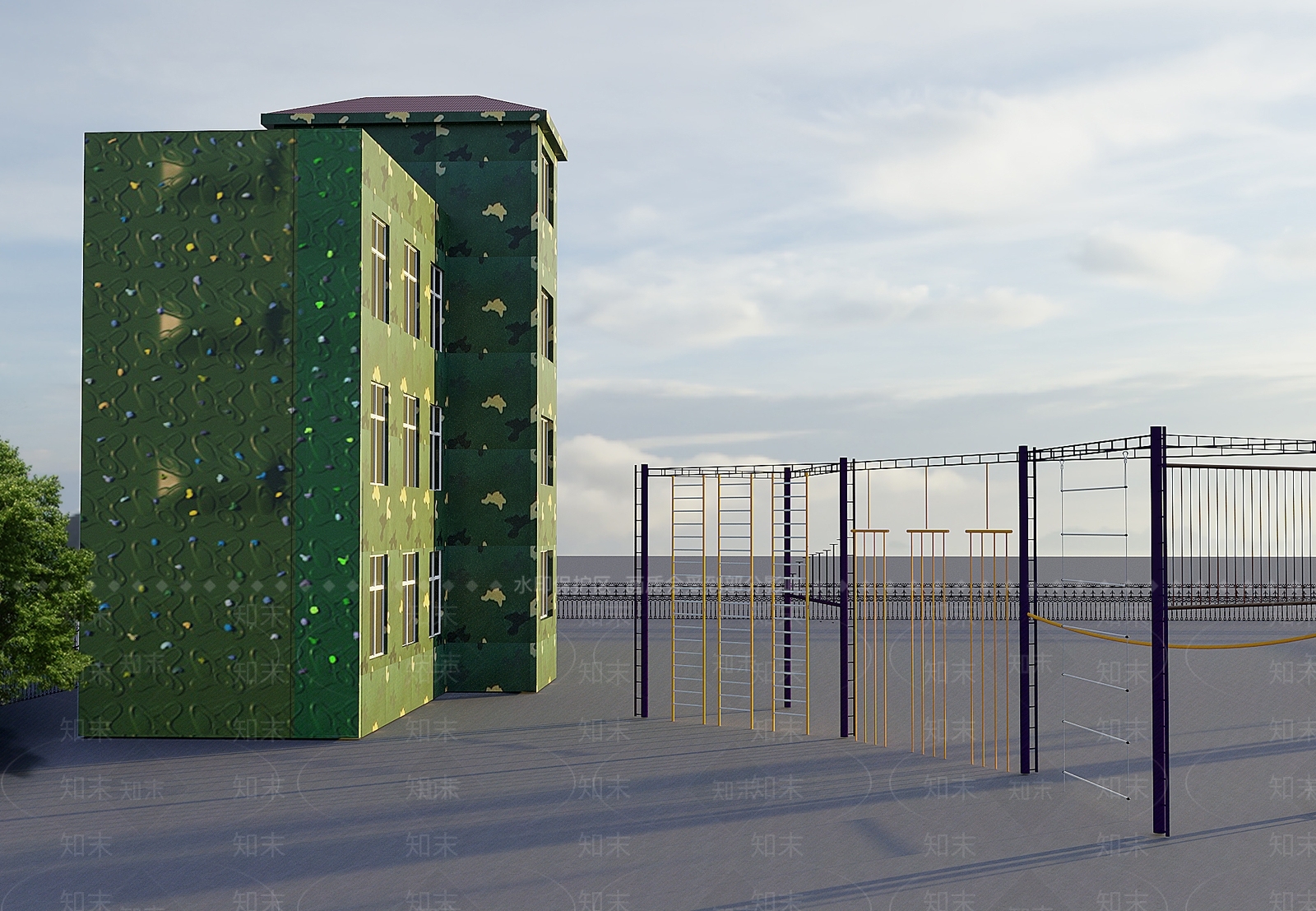 现代攀岩器材3D模型下载【ID:799289953】