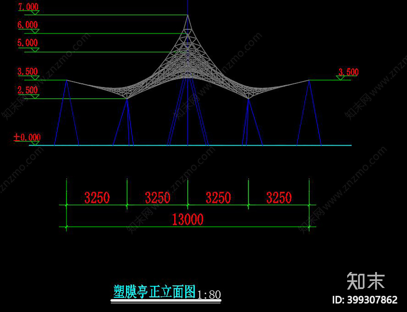 道路路口景观规划cad施工图下载【ID:399307862】