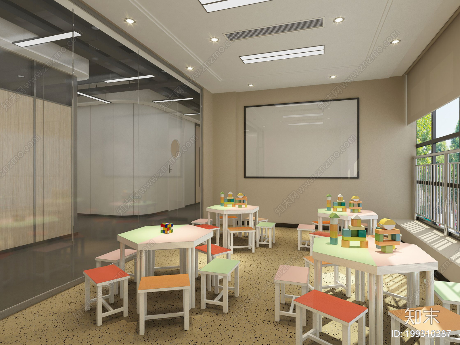 幼儿培训中心cad施工图下载【ID:199310287】