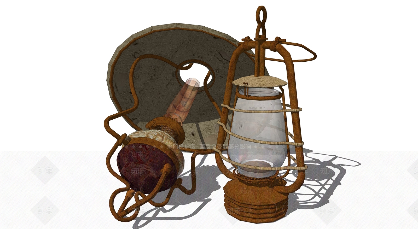 工业复古马灯SU模型下载【ID:499325349】