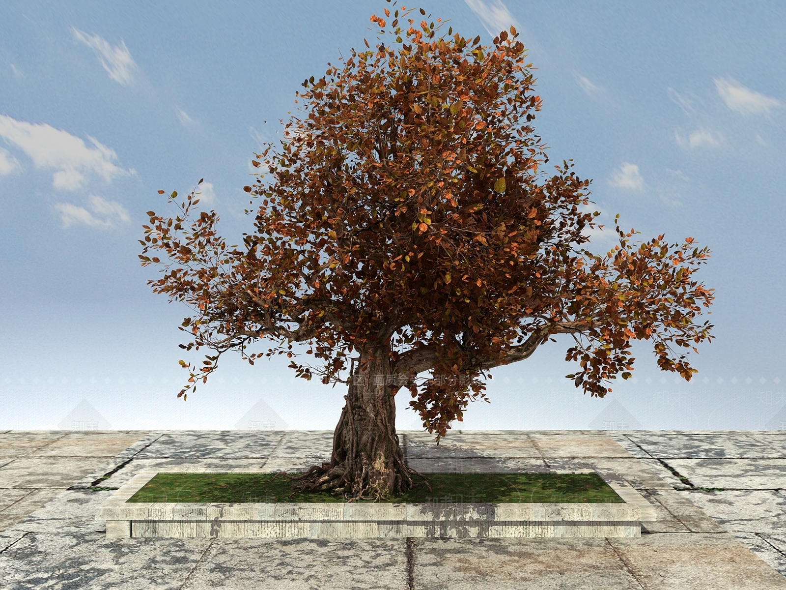 现代树木3D模型下载【ID:399327661】