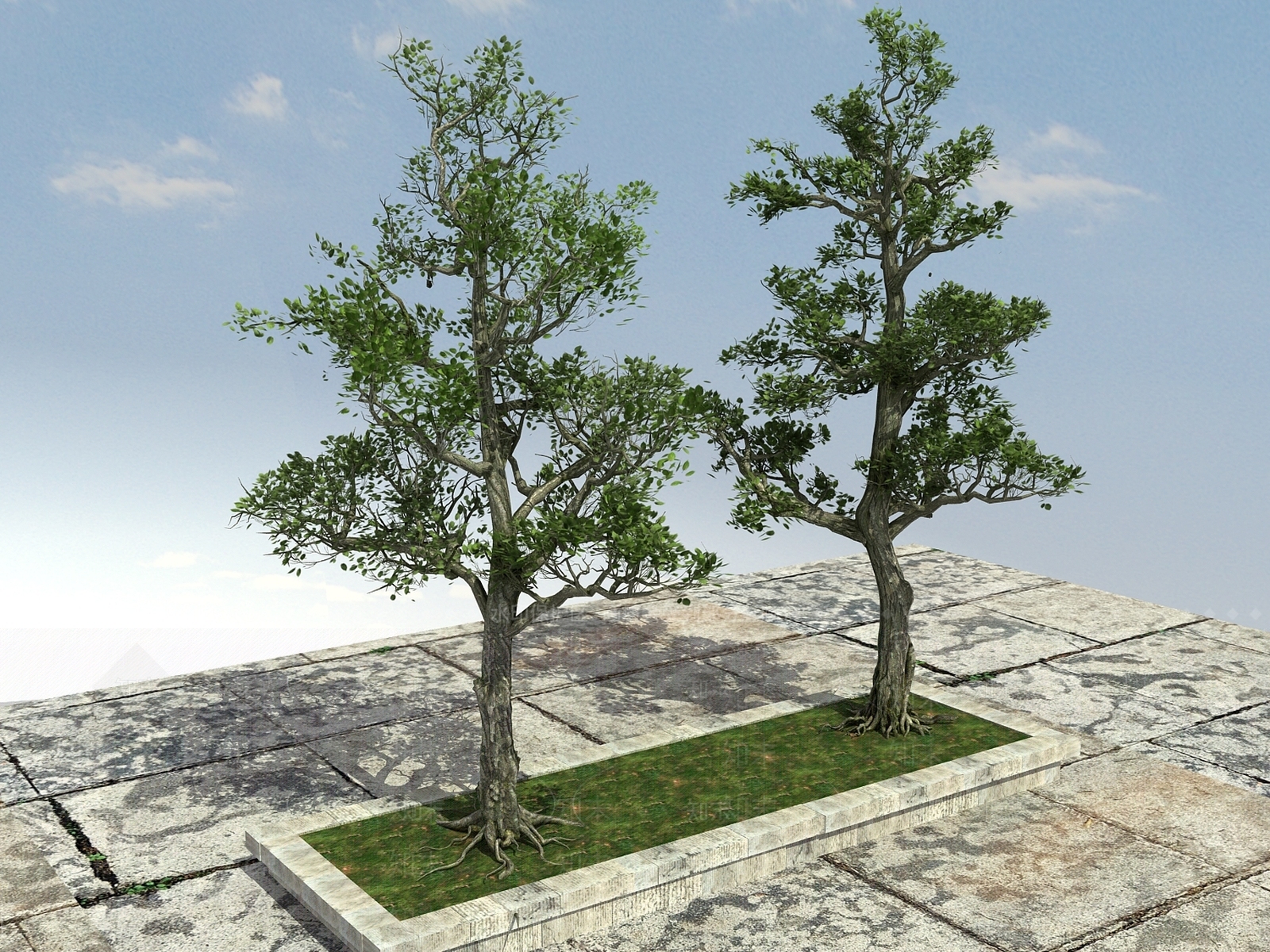 现代树木3D模型下载【ID:399327669】