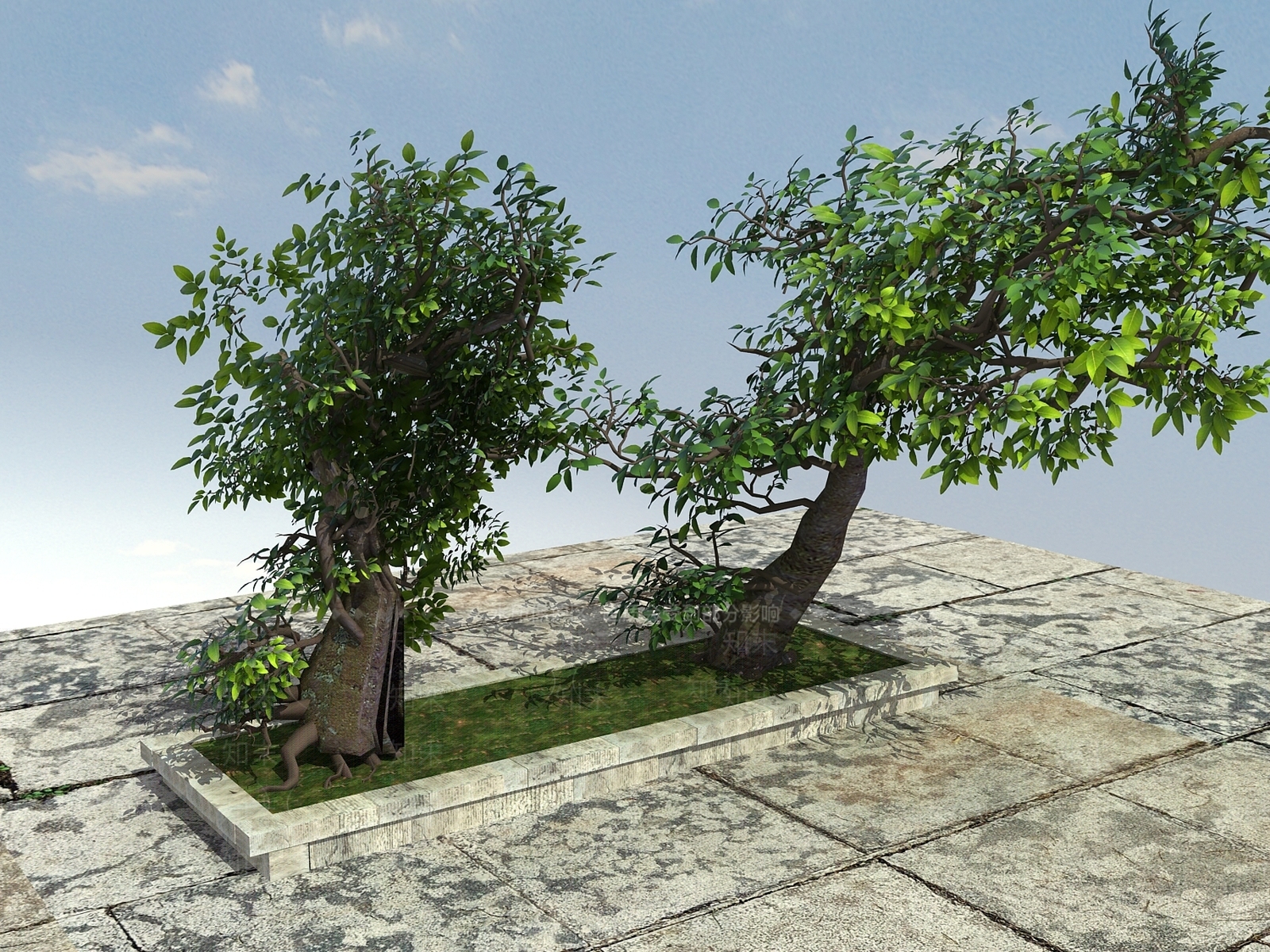 现代树木3D模型下载【ID:399327690】