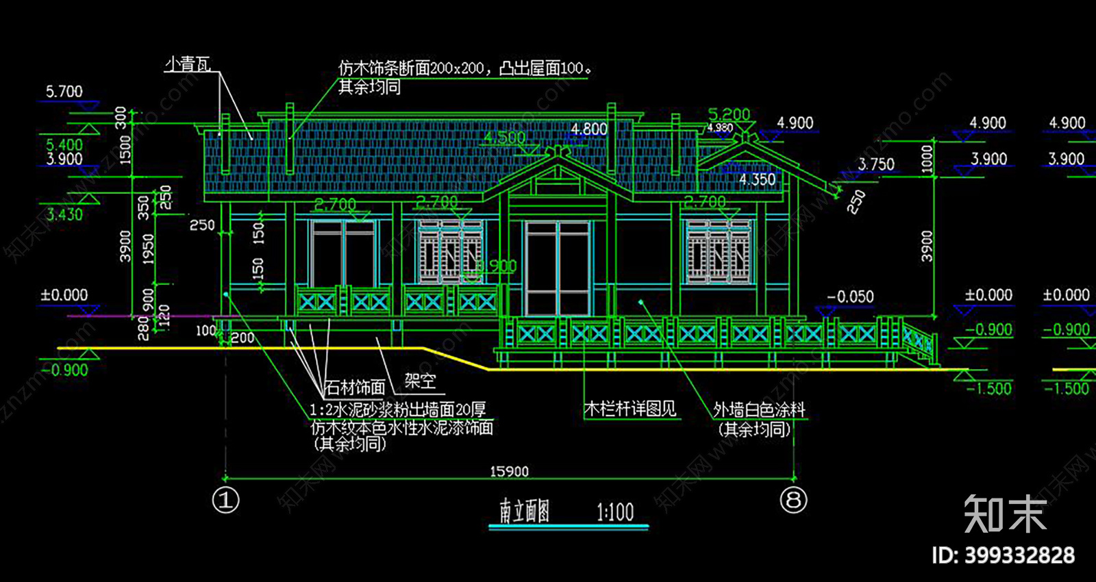 茶室cad施工图下载【ID:399332828】