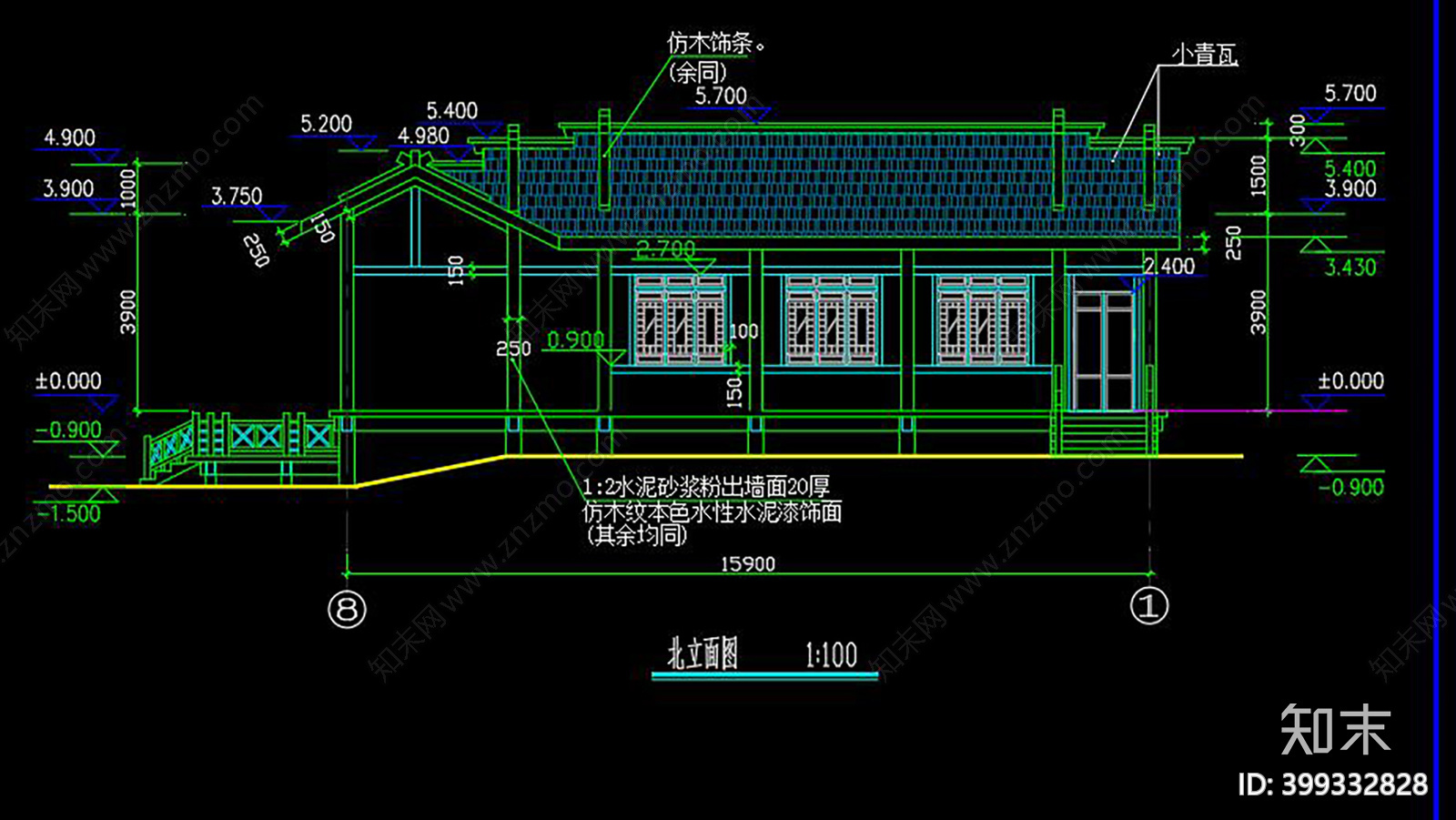 茶室cad施工图下载【ID:399332828】