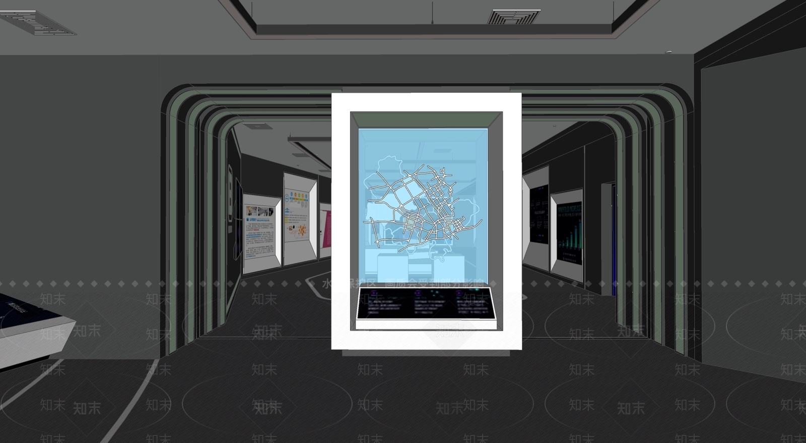 现代商业展厅SU模型下载【ID:299350962】