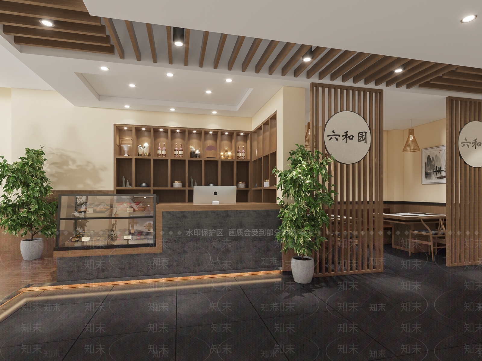 新中式火锅店3D模型下载【ID:399352290】