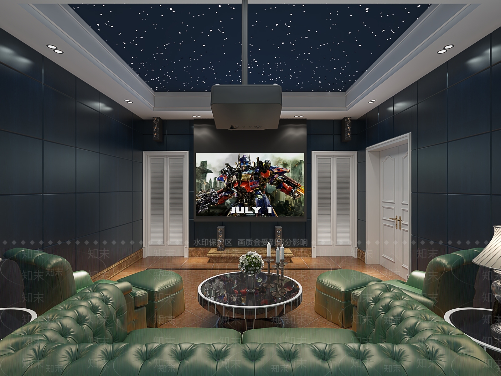 现代影音室3D模型下载【ID:699365389】