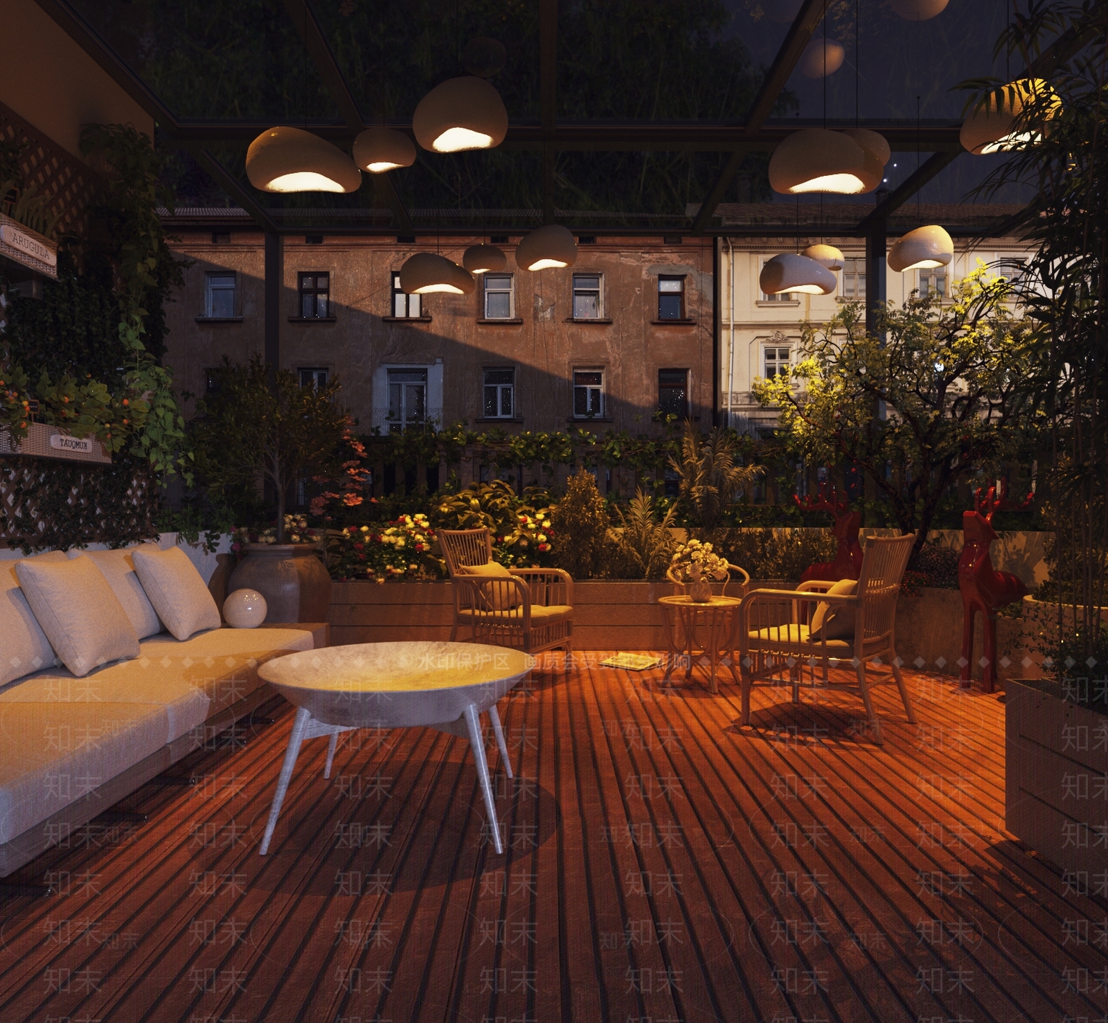 现代花园露台3D模型下载【ID:299379208】