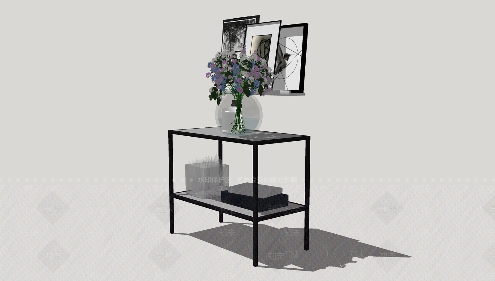 现代展示架SU模型下载【ID:299380581】