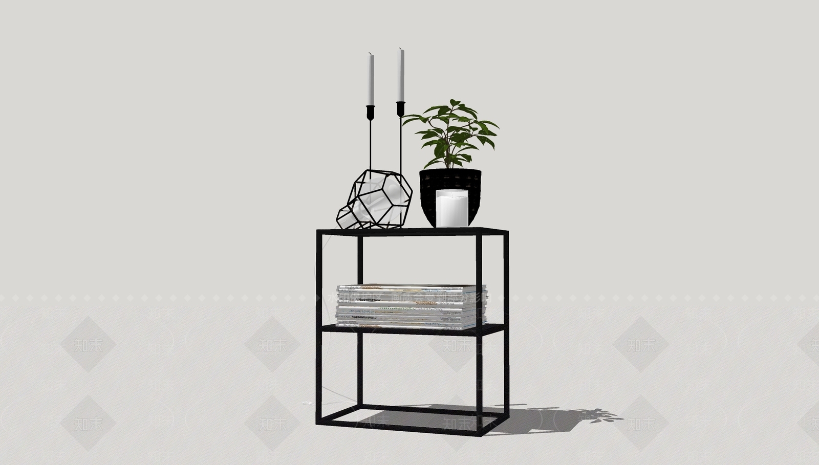 现代展示架SU模型下载【ID:299382591】