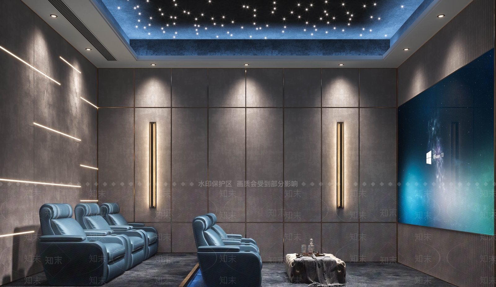 现代家居影音室3D模型下载【ID:899394923】