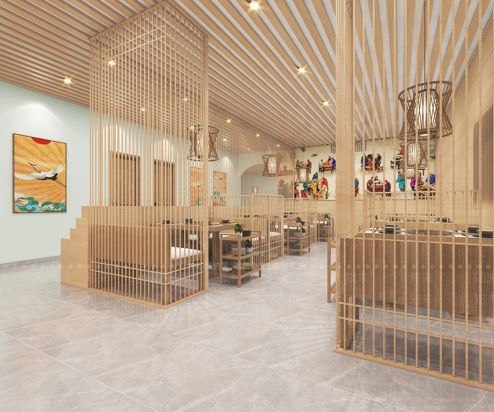 现代火锅店3D模型下载【ID:399412239】