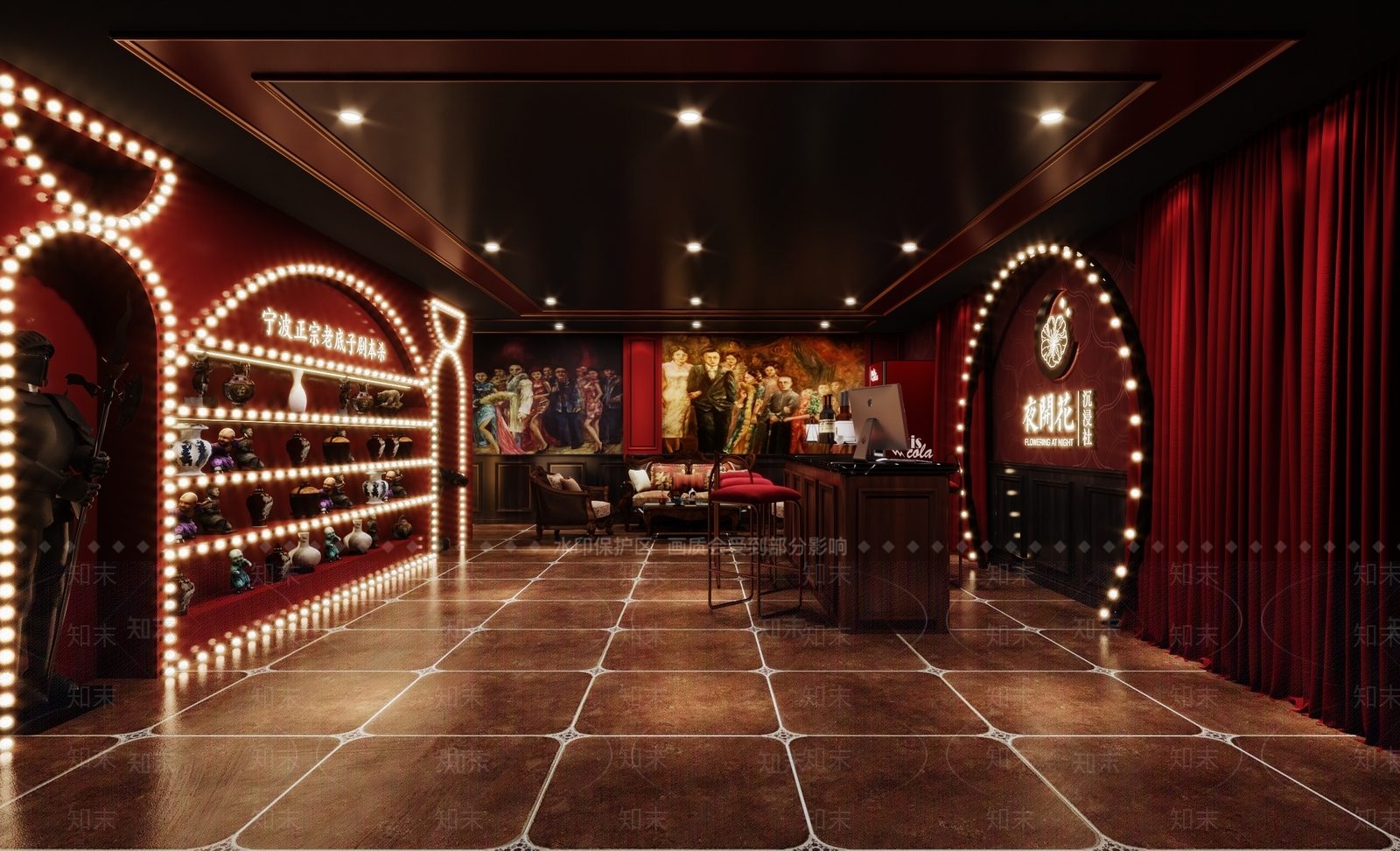 新古典剧本杀大厅3D模型下载【ID:999412957】