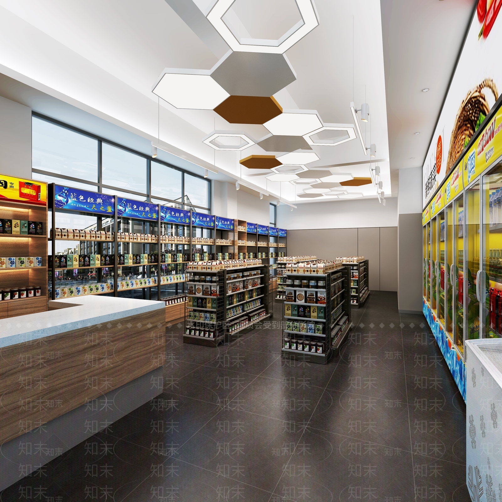 现代超市3D模型下载【ID:599413382】
