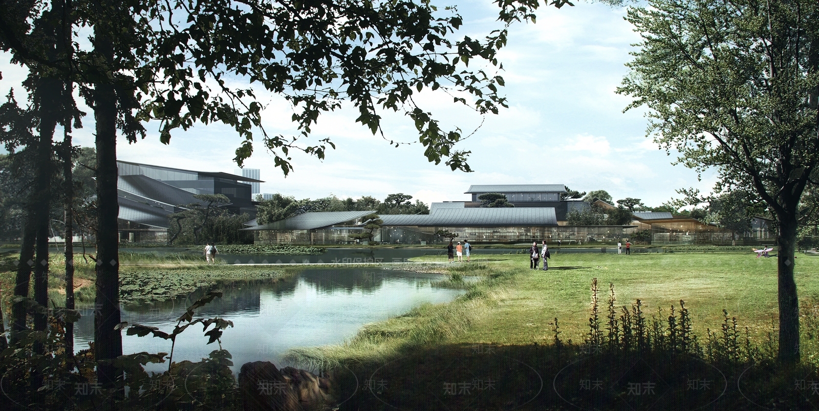 现代图书馆3D模型下载【ID:199423095】