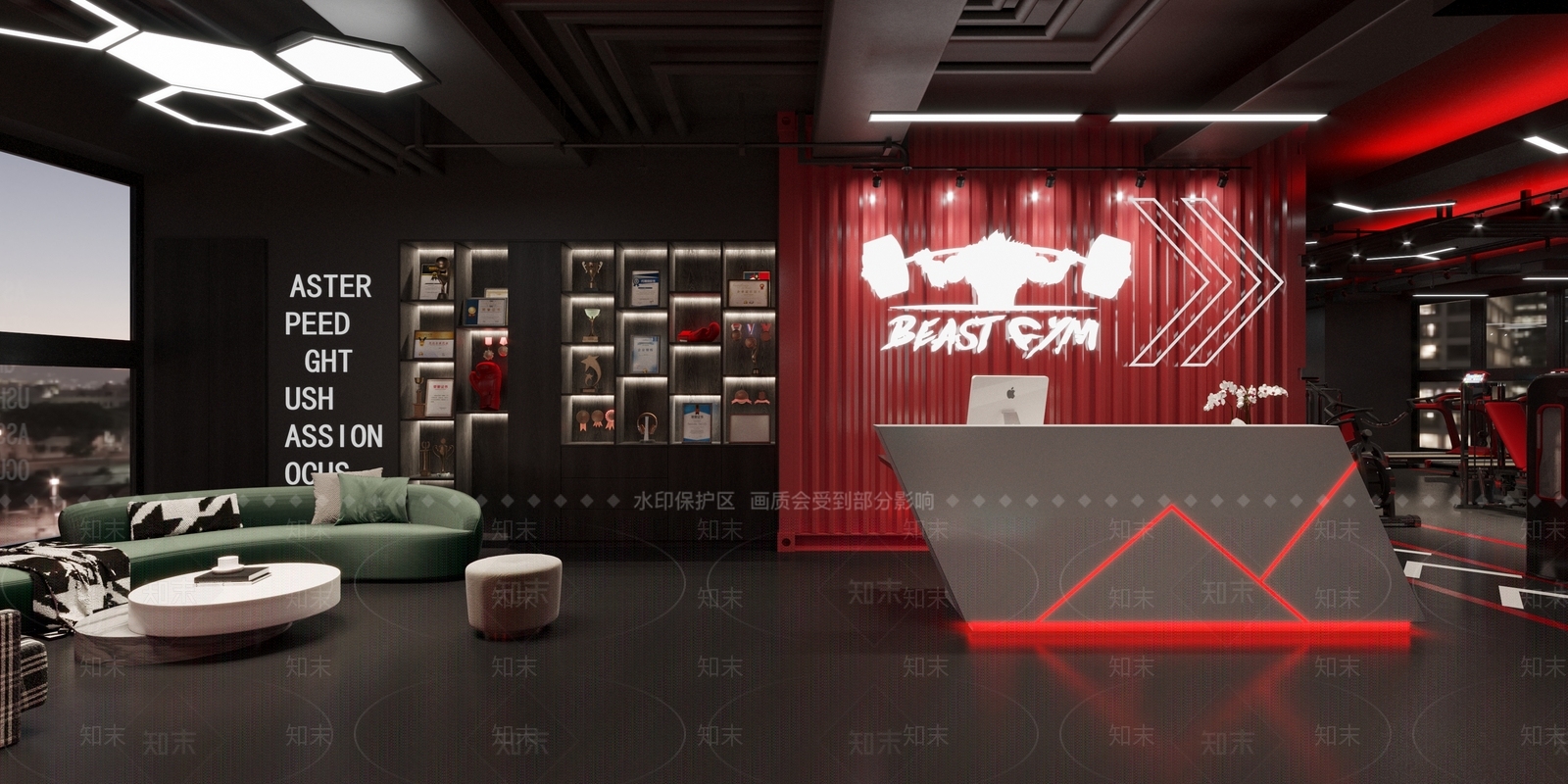 现代健身房3D模型下载【ID:999431940】