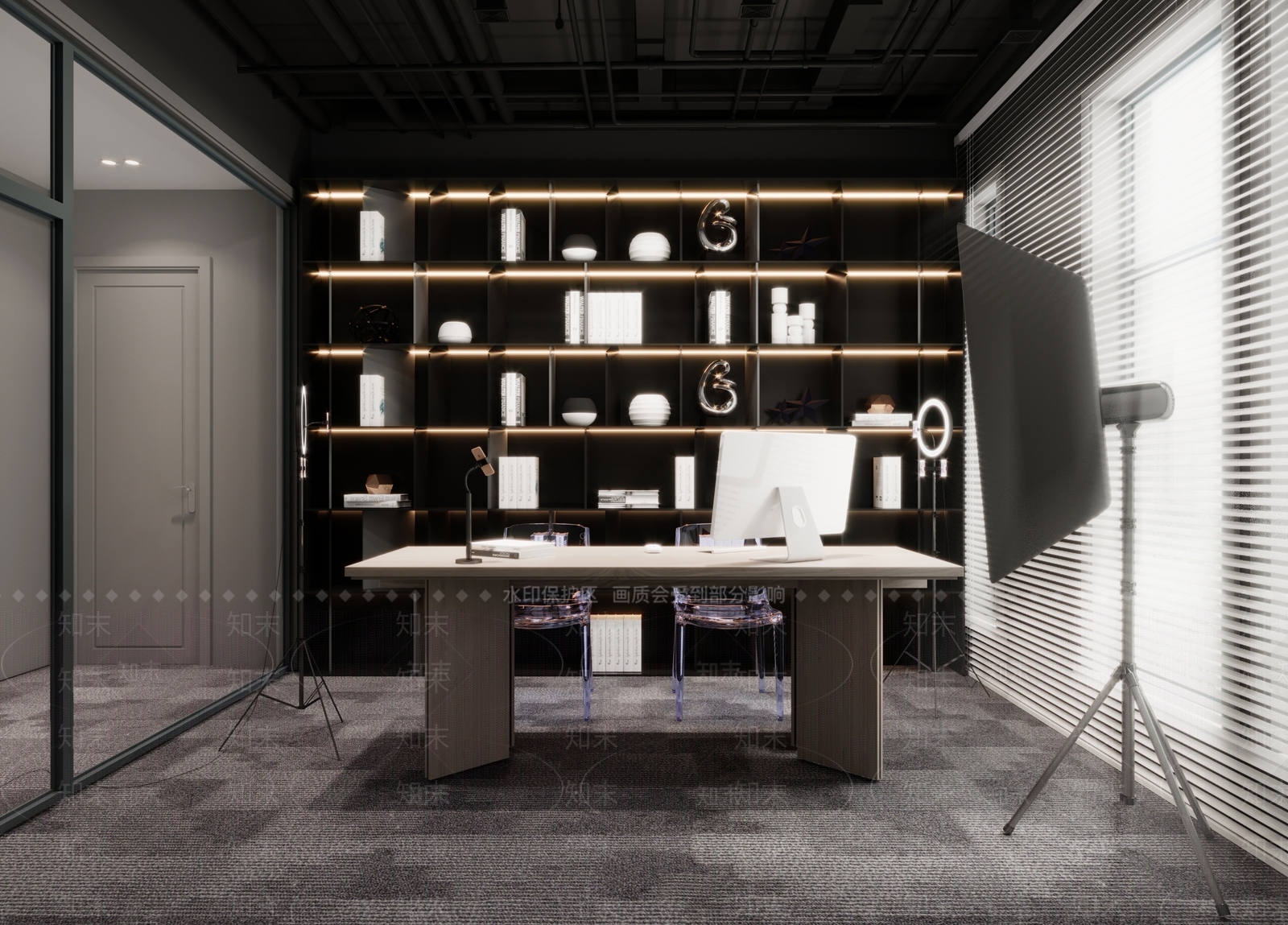 现代直播间3D模型下载【ID:999432176】