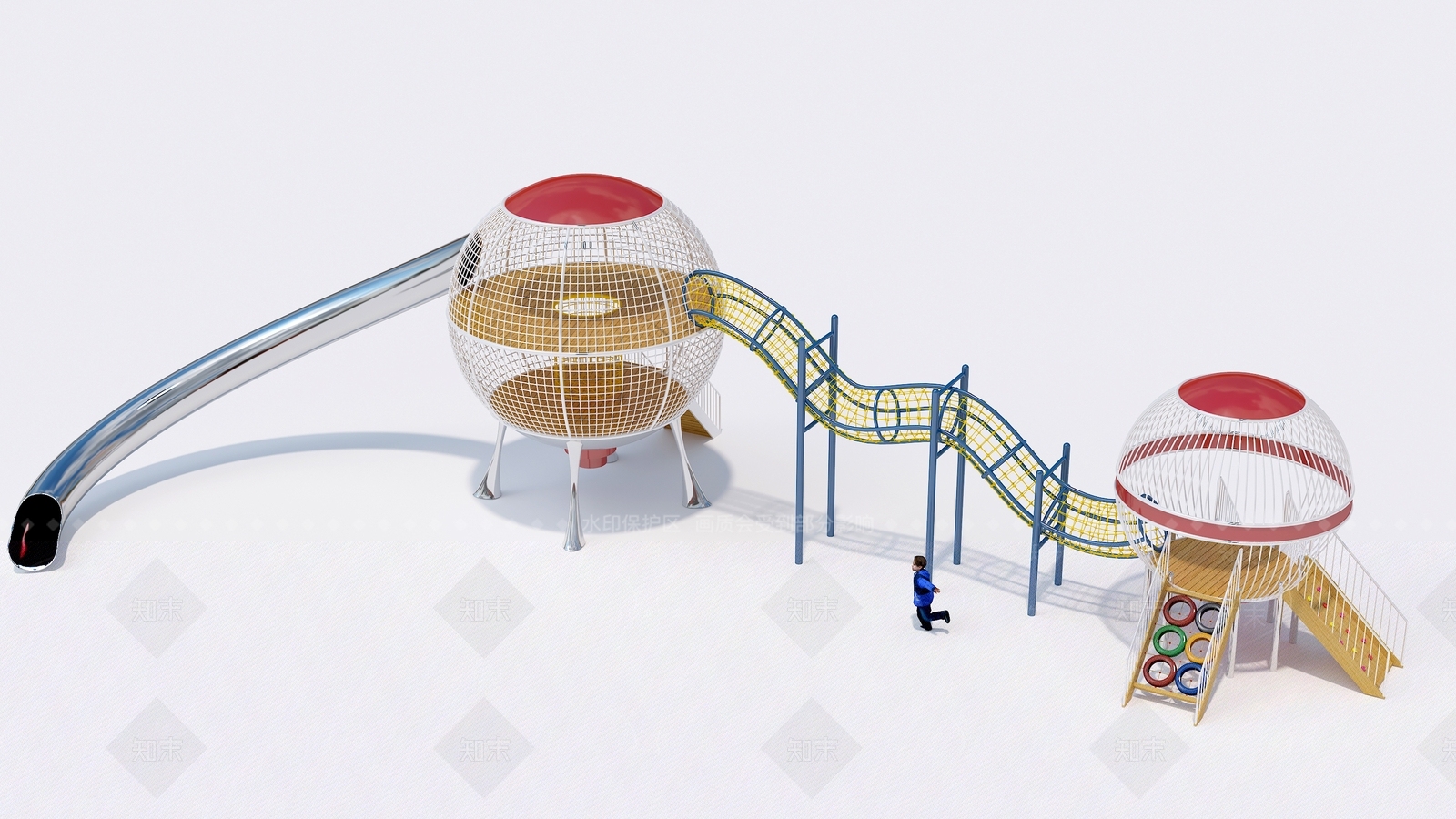 现代游乐场设备3D模型下载【ID:899438606】