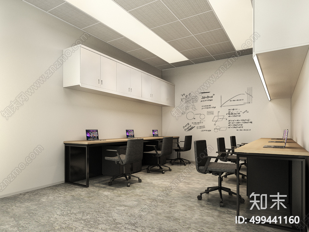 现代办公室cad施工图下载【ID:499441160】