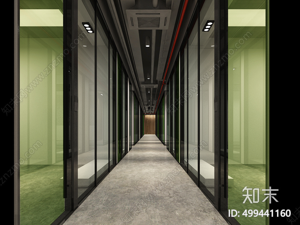 现代办公室cad施工图下载【ID:499441160】