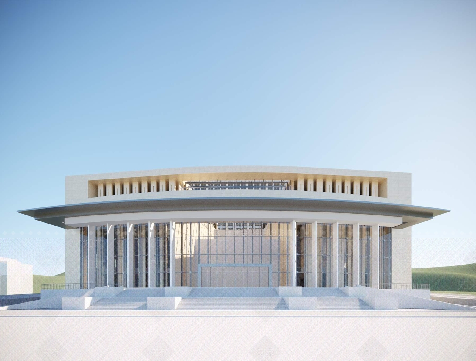 现代法院建筑3D模型下载【ID:599773474】