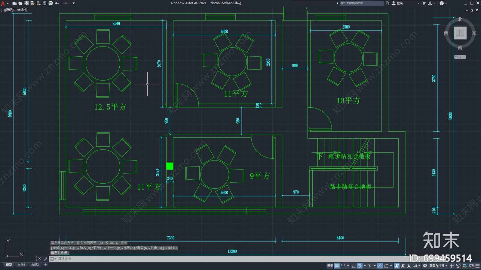 餐饮酒店大厅施工图下载【ID:699459514】