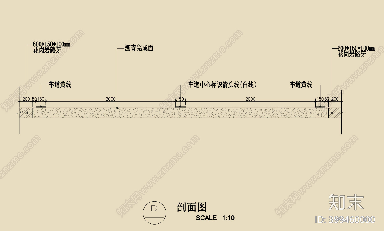 沥青路面cad施工图下载【ID:399460000】