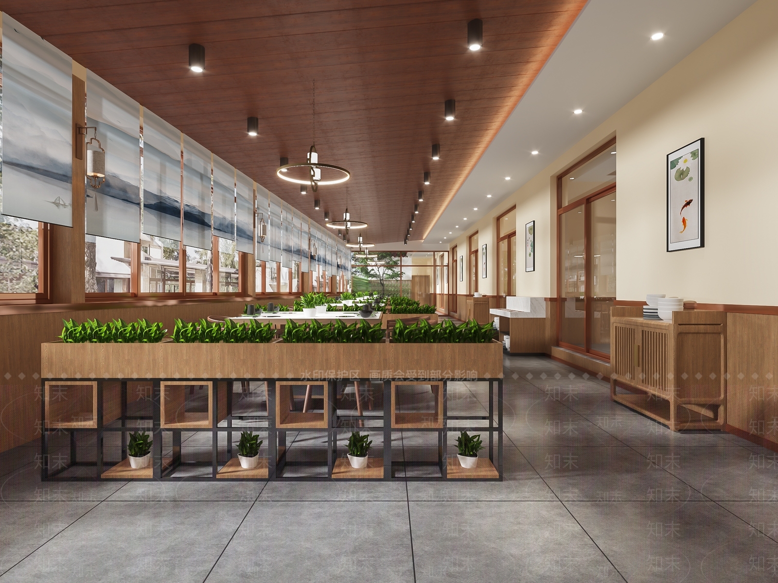新中式火锅店3D模型下载【ID:399461260】