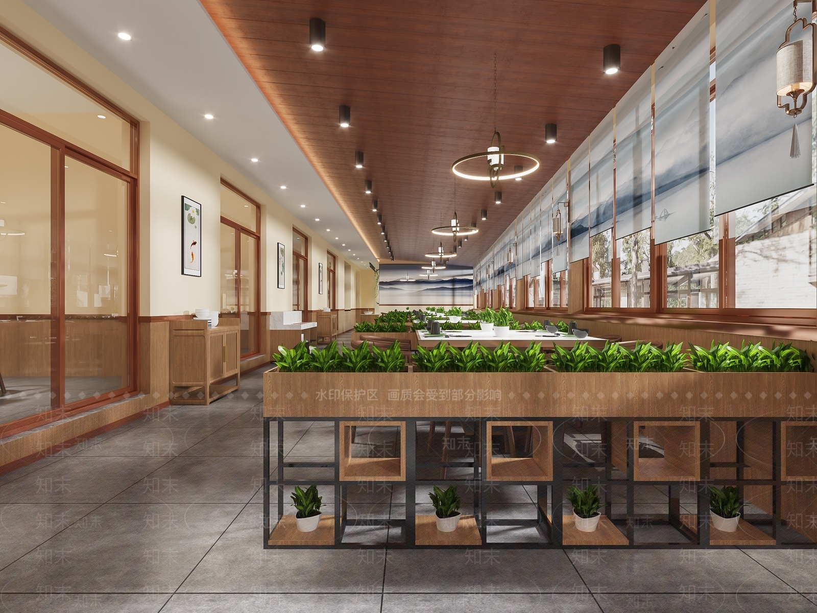 新中式火锅店3D模型下载【ID:399461260】