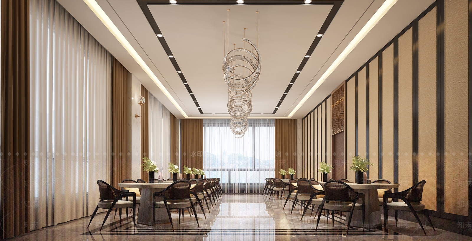 新中式火锅店3D模型下载【ID:399469250】
