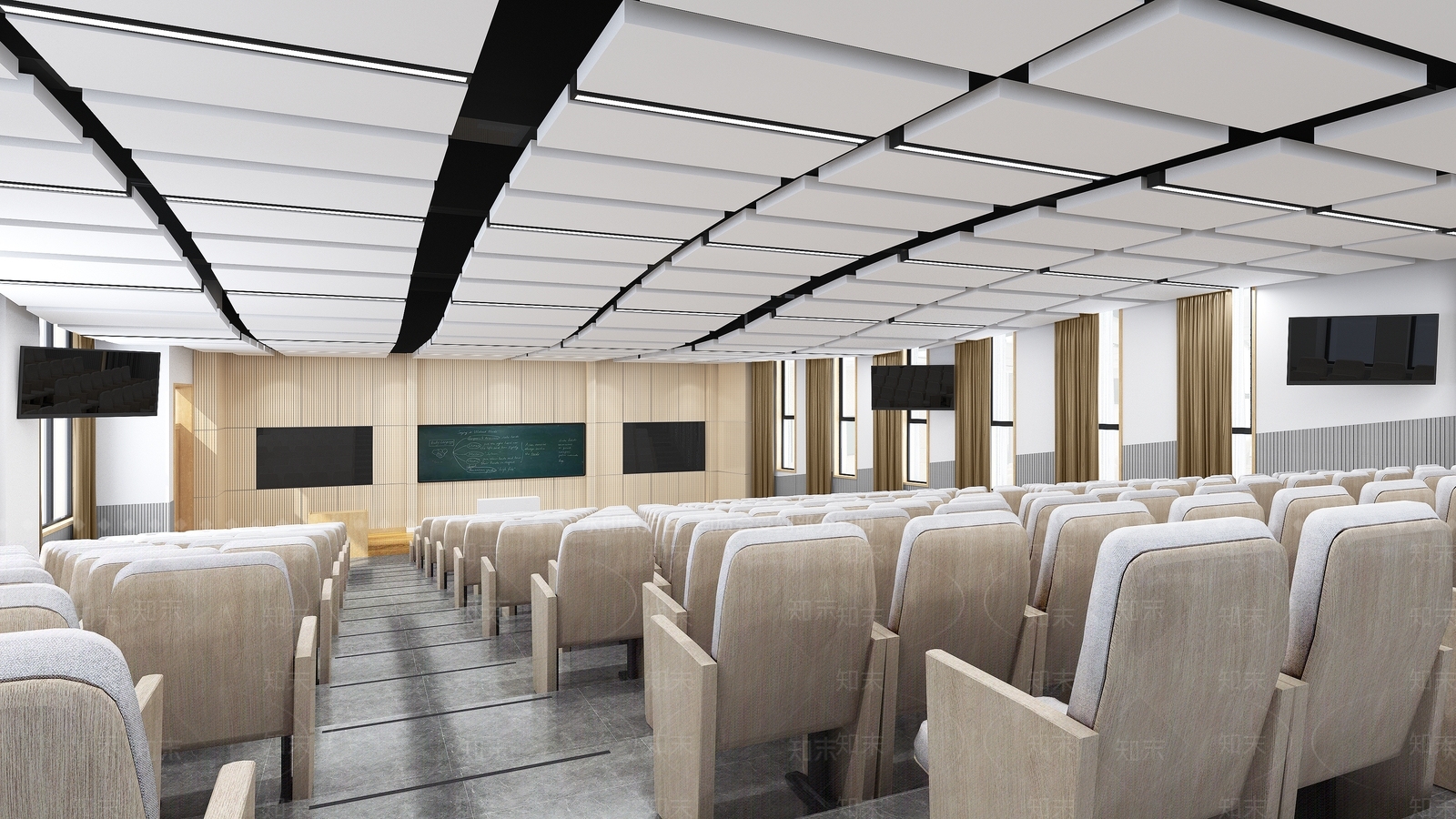 现代报告厅3D模型下载【ID:599500829】