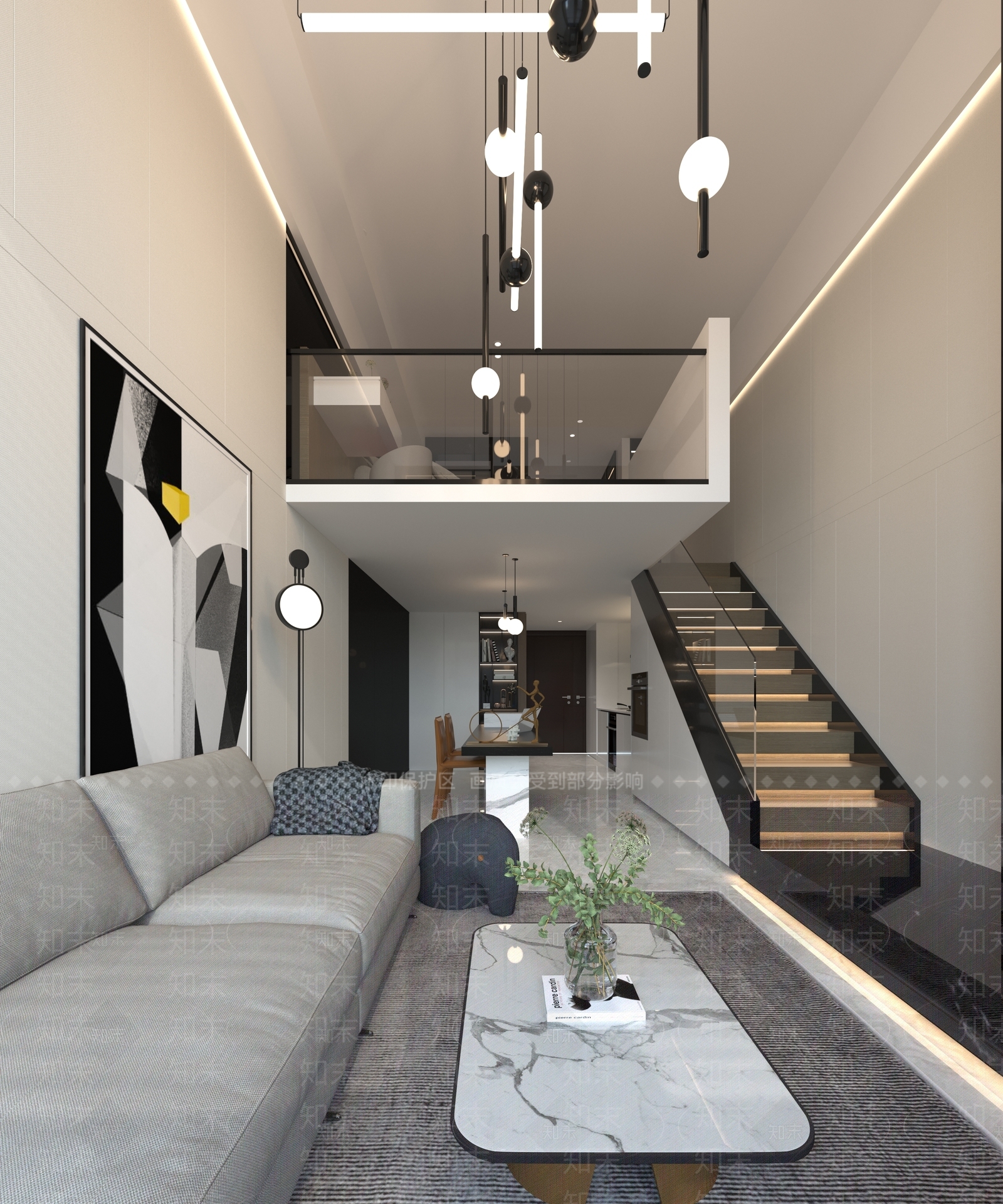 现代单身公寓3D模型下载【ID:999500766】