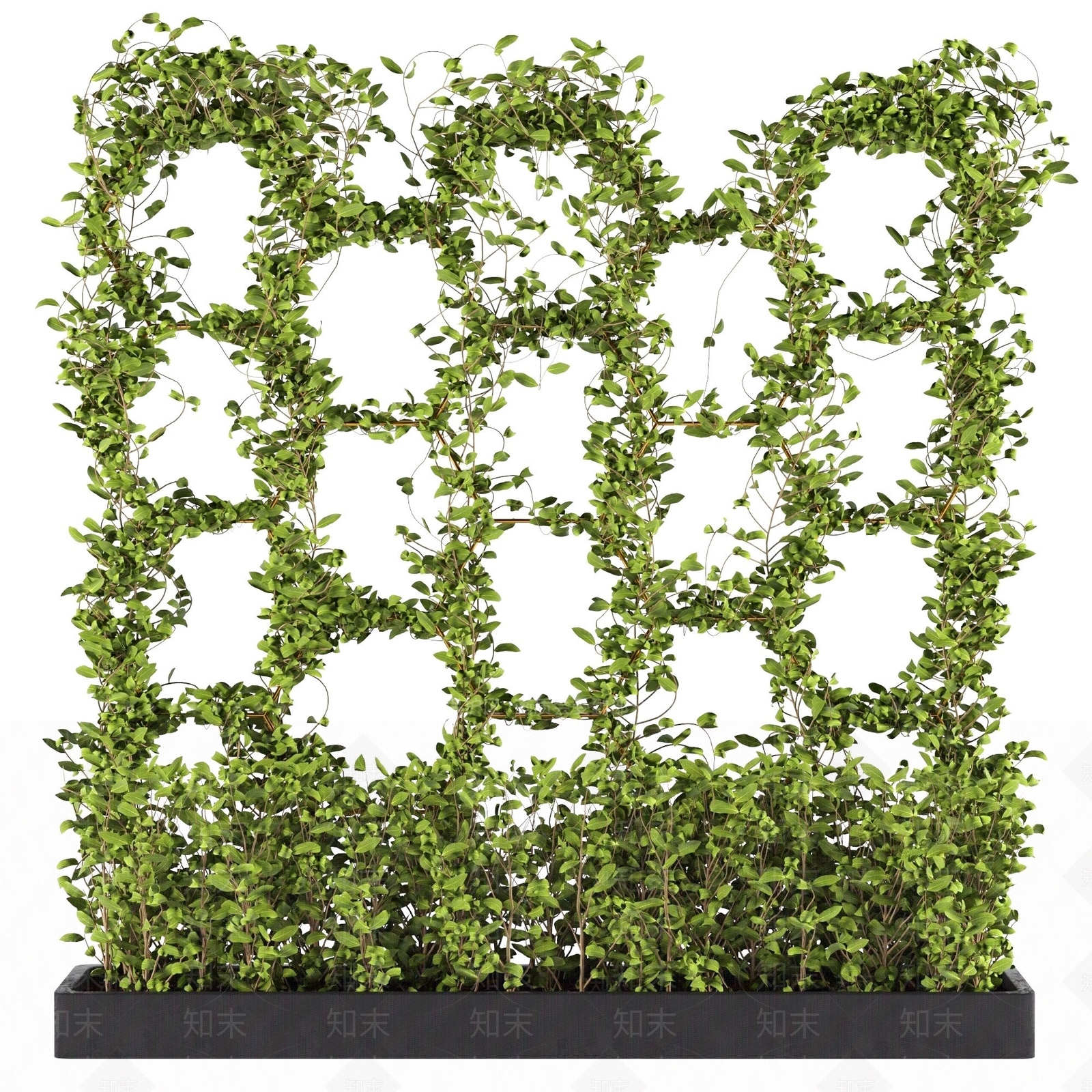 现代绿植墙3D模型下载【ID:499504225】